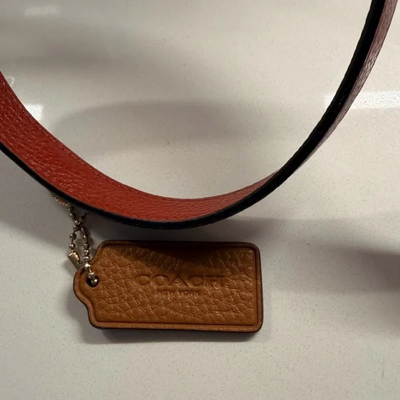 New Coach Pink and Tan Leather Backpack - Picture 3 of 7